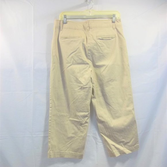 Charter Club Womens Carpis Cropped Pants Size 12 Pockets Casual Tan Khaki - Picture 2 of 4